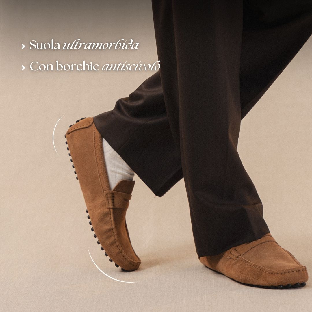 Classico - Mocassini driver in camoscio premium da uomo
