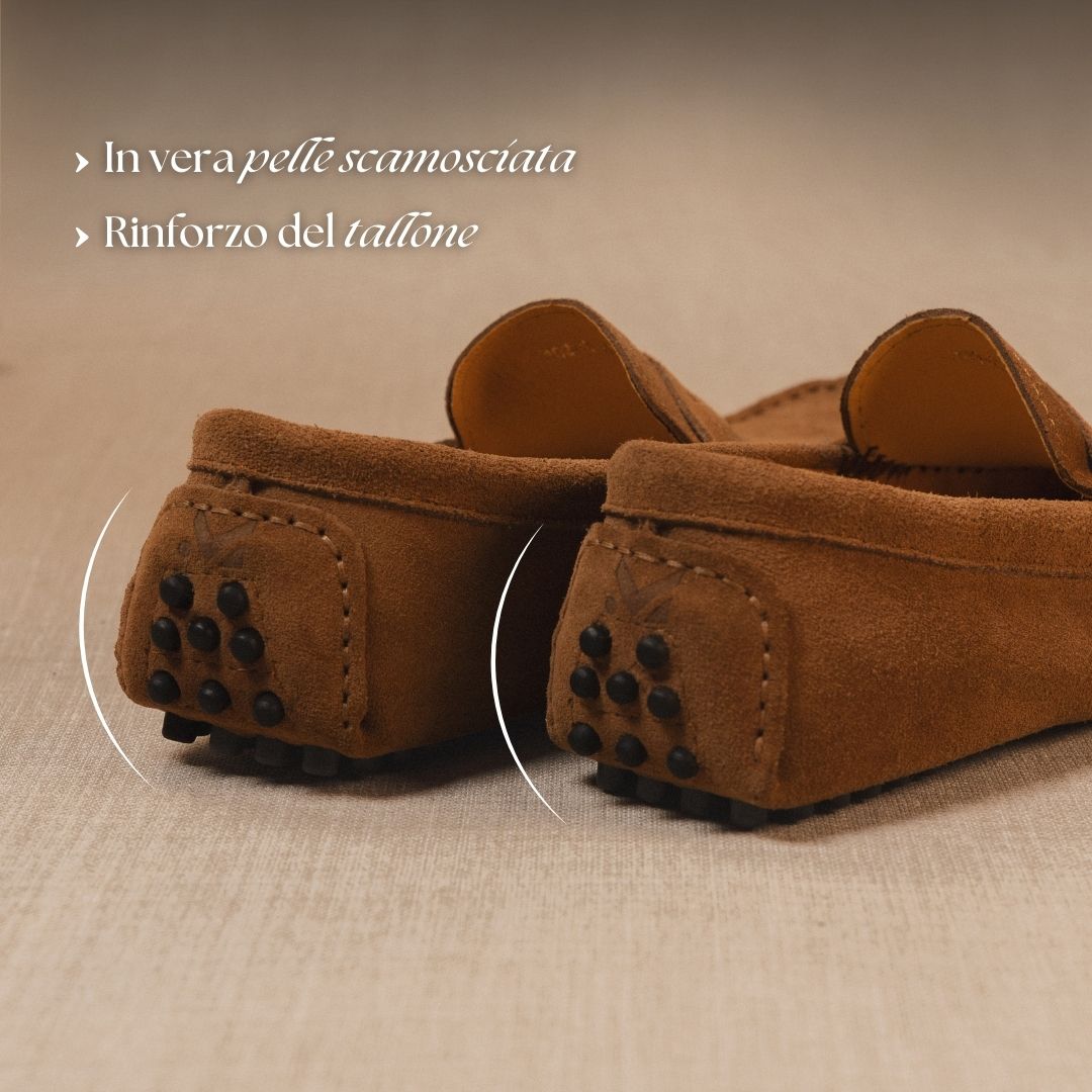 Classico - Mocassini driver in camoscio premium da uomo