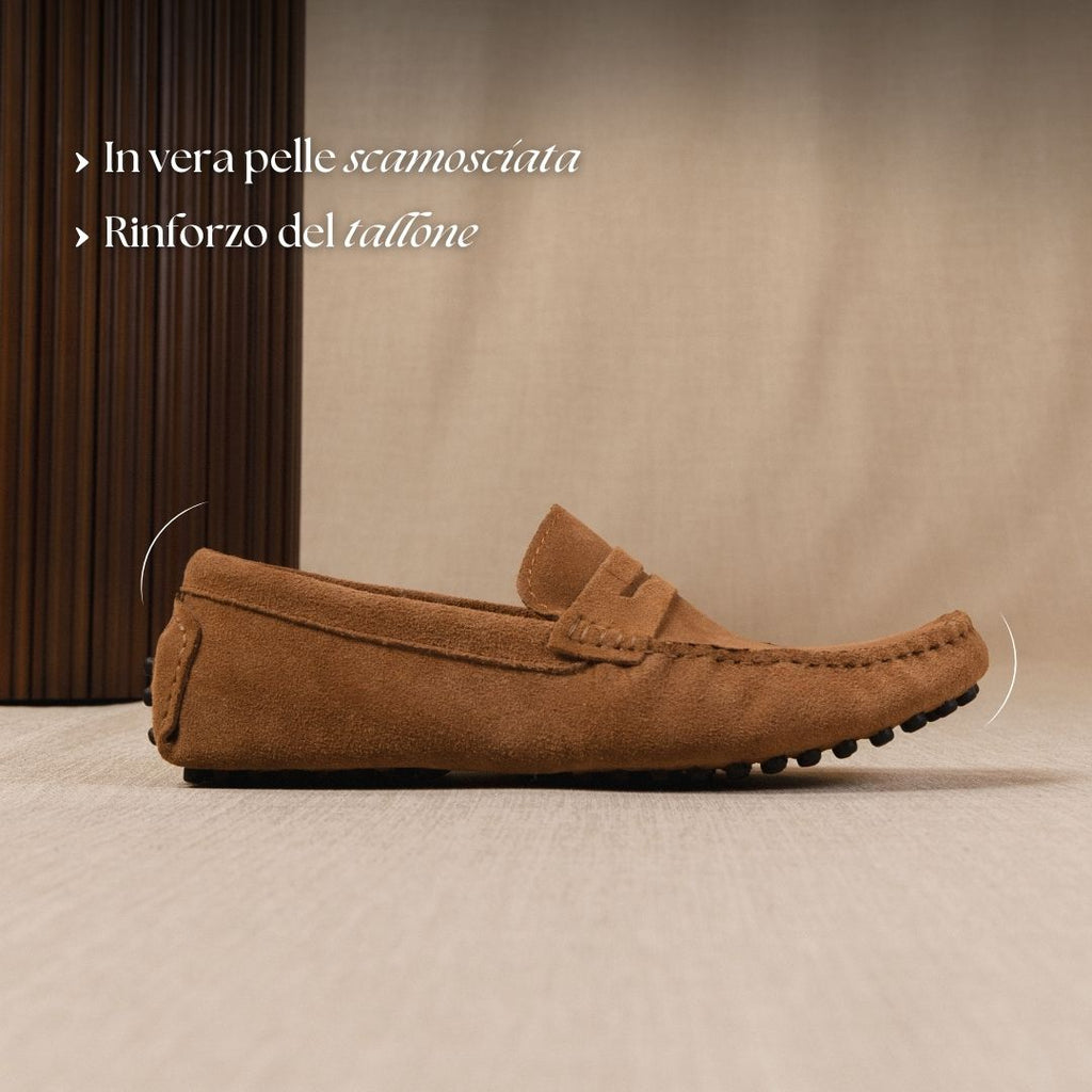 Classico - Mocassini driver in camoscio premium da uomo