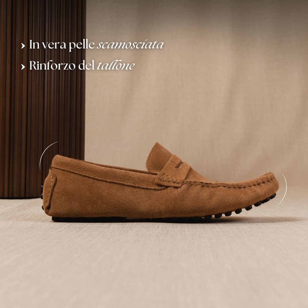 Classico - Mocassini driver in camoscio premium da uomo