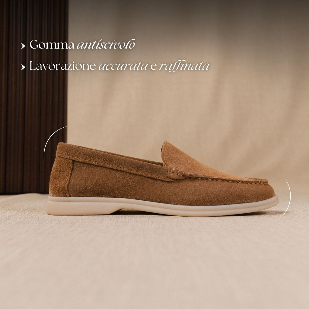 Yacht - Mocassini premium in vera pelle scamosciata da uomo