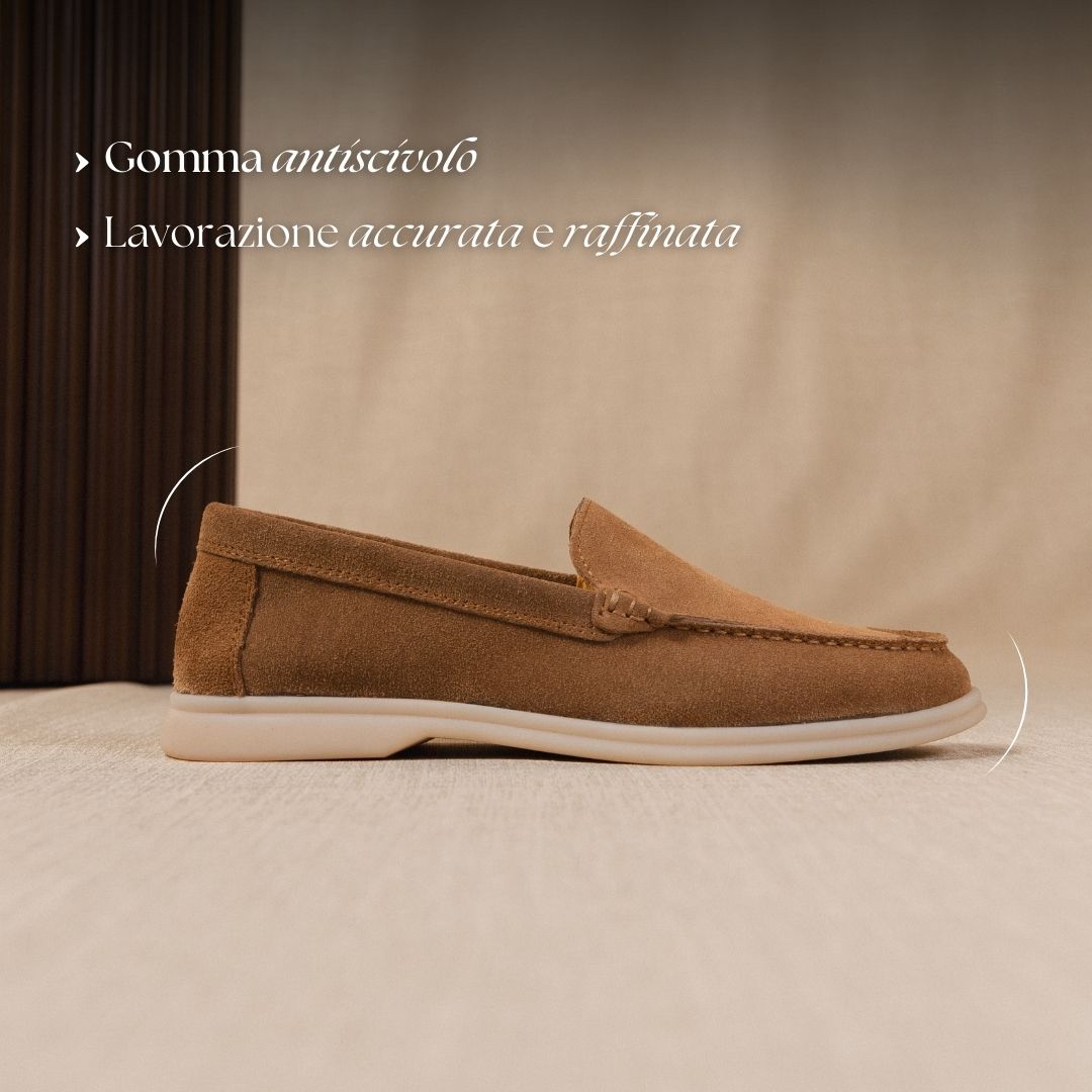 Yacht - Mocassini premium in vera pelle scamosciata da uomo
