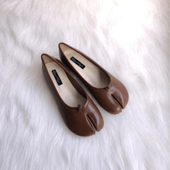 Ballerine basse mocassini tabi, Marrone