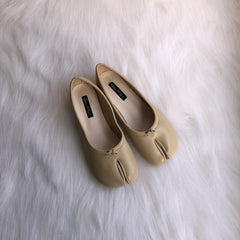 Ballerine basse mocassini tabi, Beige