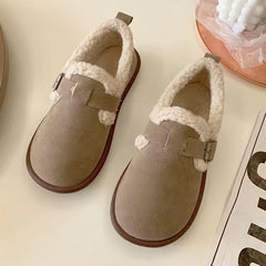 Mocassino sabot chiuso e foderato per donna, Beige
