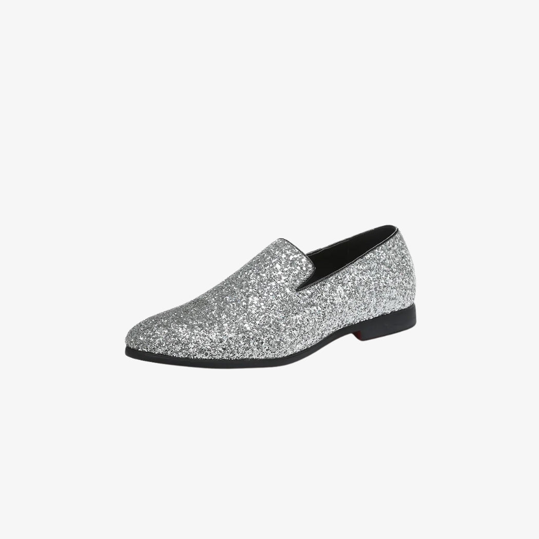Mocassini matrimonio con paillettes per uomo