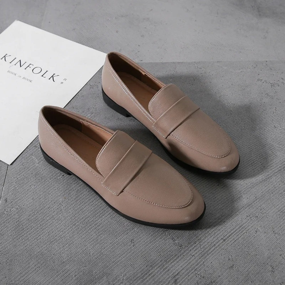 Mocassino minimalista donna in pelle sintetica
