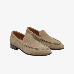 Mocassino veneziano in vero camoscio da donna, Beige