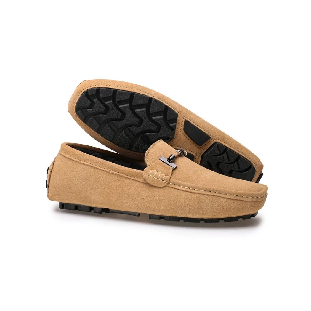 Mocassini in camoscio foderati da uomo