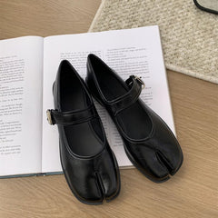 Ballerine Mary Jane stile Tabi, Nero