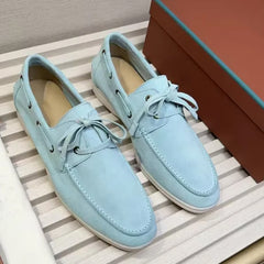 Mocassino boat in camoscio chic, Blu