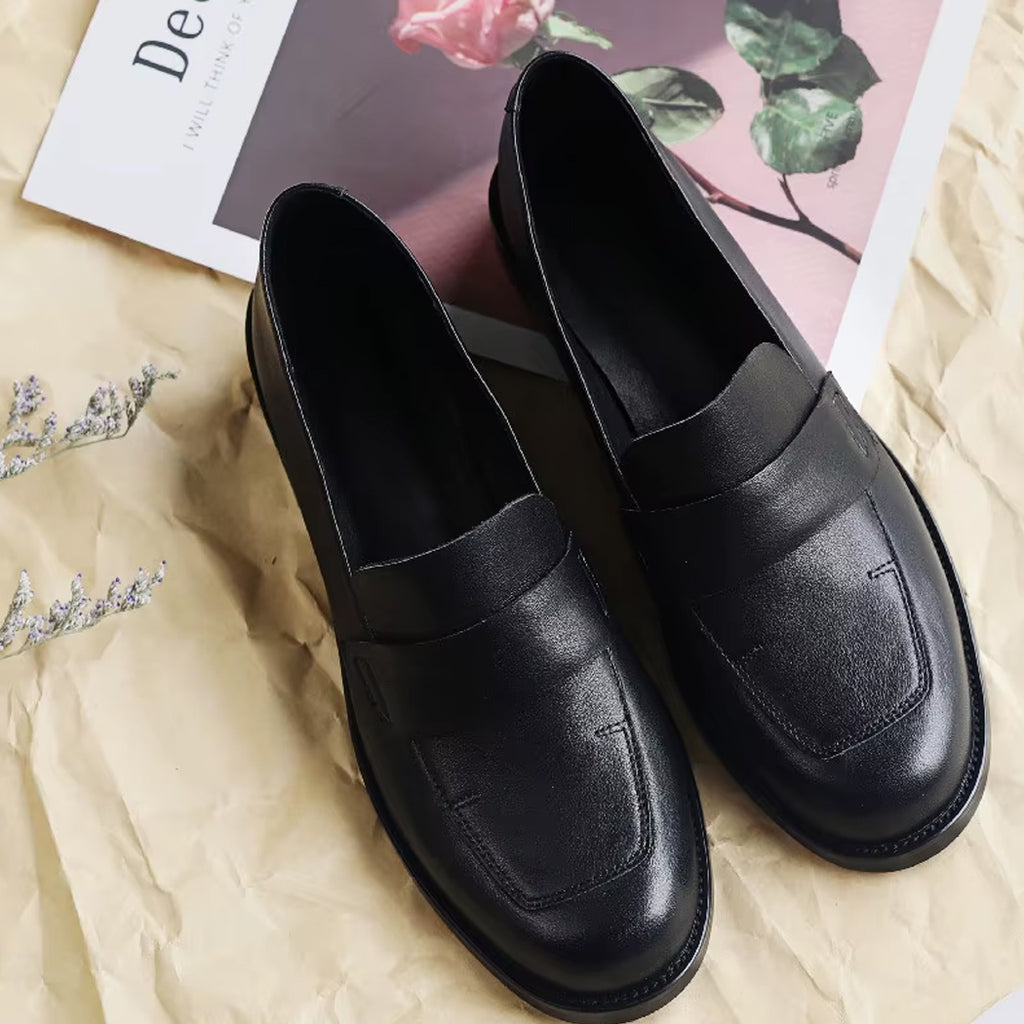 Mocassino classico elegante in pelle per donna