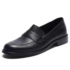 Mocassino classico elegante in pelle per donna, Nero