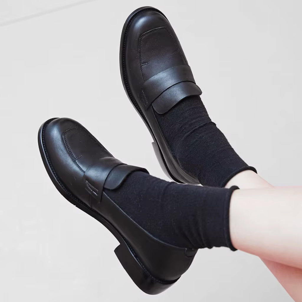 Mocassino classico elegante in pelle per donna