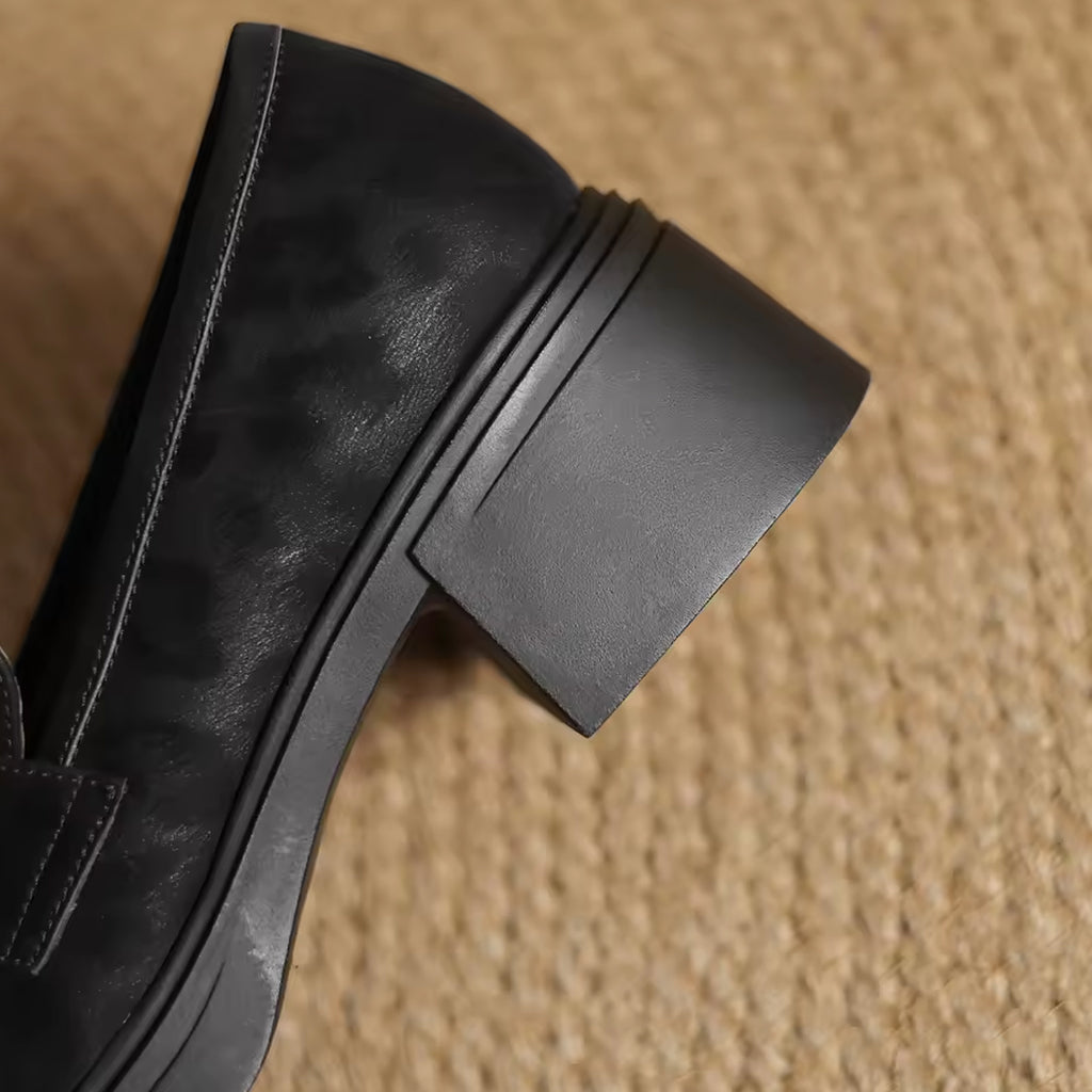 Mocassino leopardato in pelle