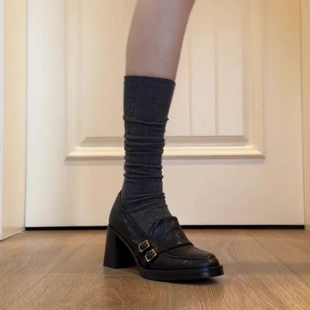 Mocassini con tacco alto per donna