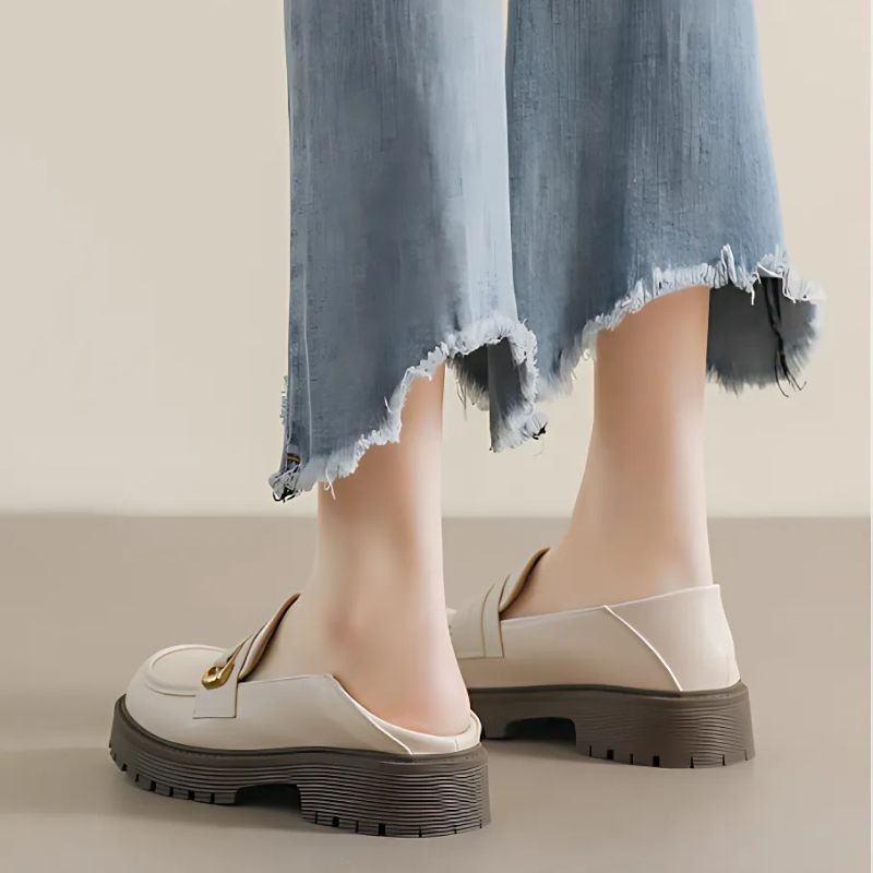 Mocassini in similpelle con platform per donna