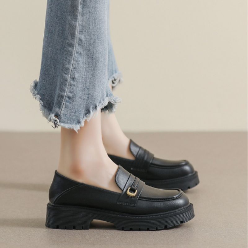 Mocassini in similpelle con platform per donna