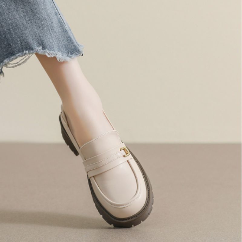 Mocassini in similpelle con platform per donna