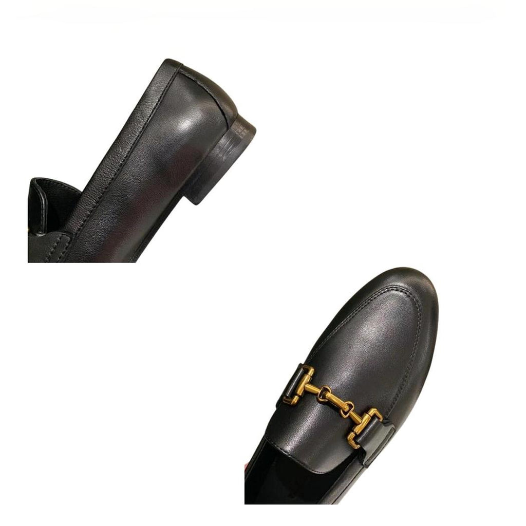 Mocassini donna in vera pelle nero o kaki