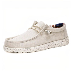 Mocassini leggeri e casual da uomo in tessuto, Bianco