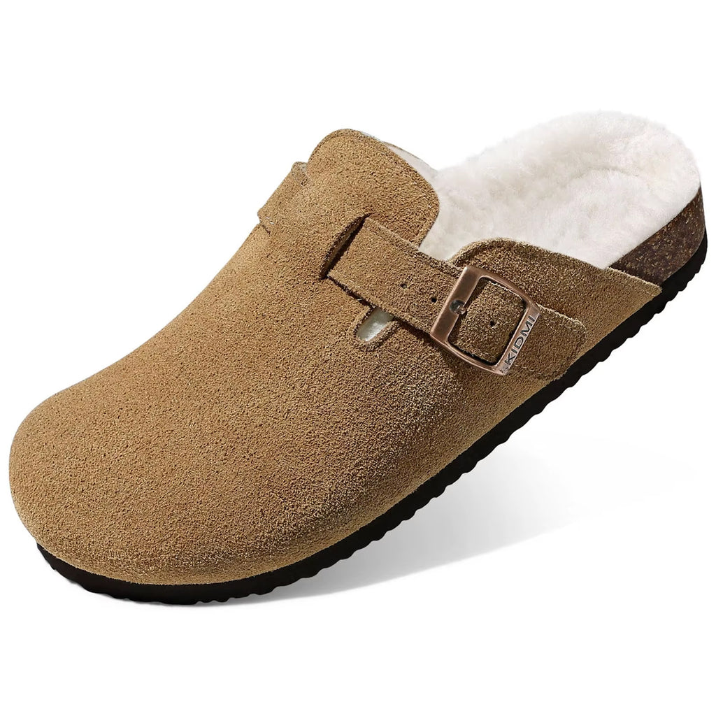 Mocassino sabot foderato in camoscio