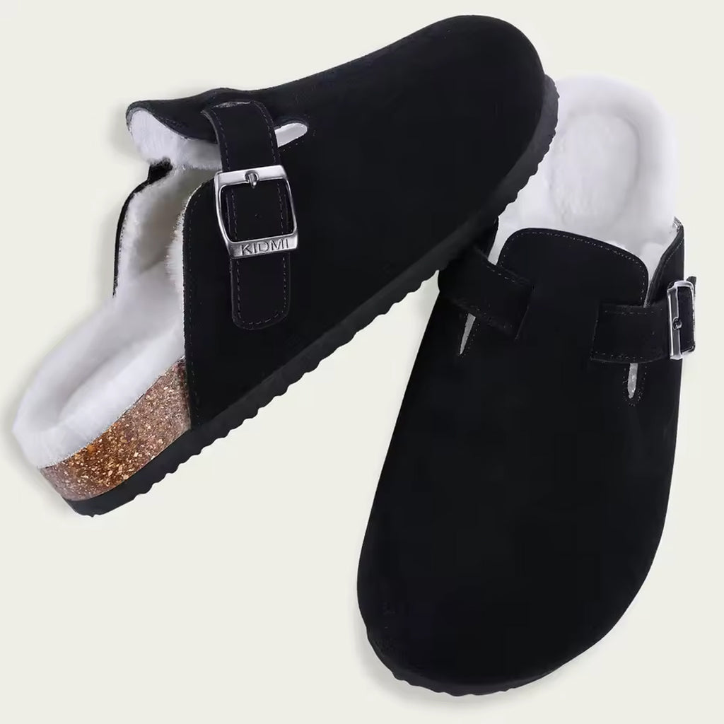 Mocassino sabot foderato in camoscio
