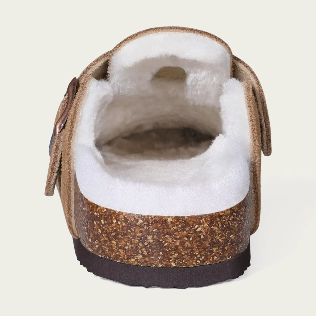 Mocassino sabot foderato in camoscio