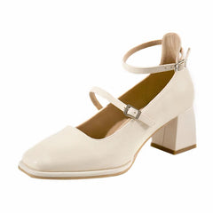 Mocassino ballerina con tacco verniciato, Beige