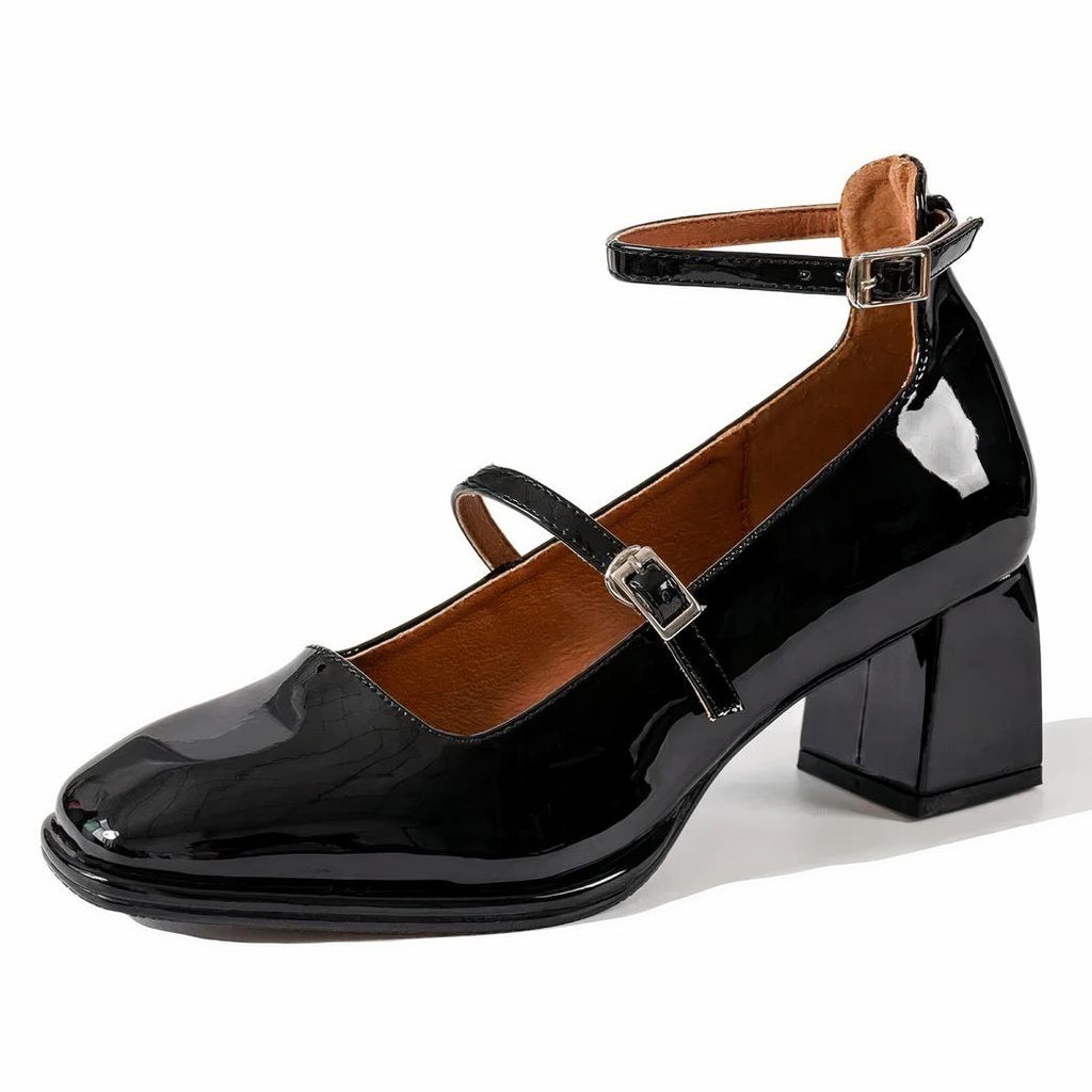 Mocassino ballerina con tacco verniciato