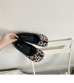 Ballerine basse mocassini tabi, Leopardo