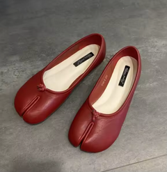 Ballerine basse mocassini tabi, Rosso