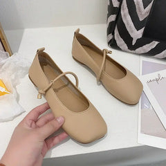 Ballerine Mary Jane morbide e confortevoli per le donne, Beige