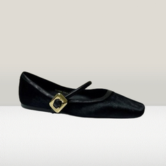 Morbide ballerine con stampa leopardata, Nero