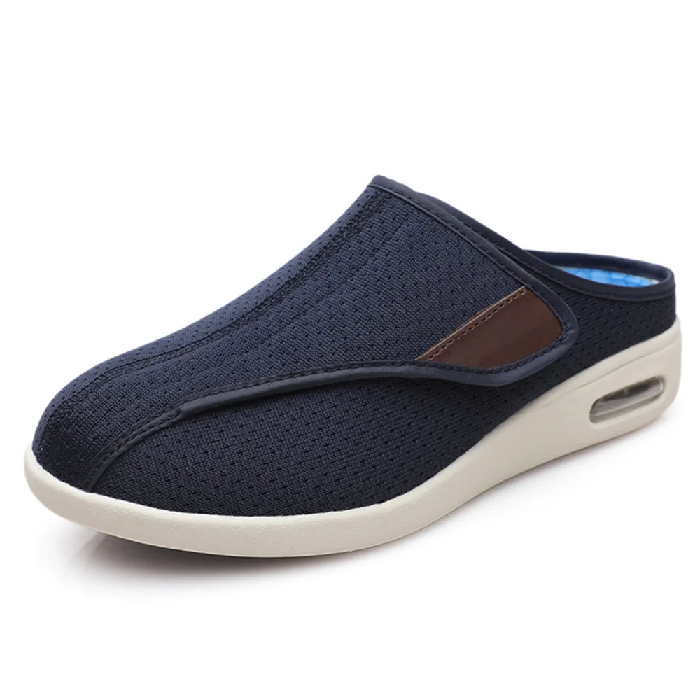 Ciabatte in rete blu navy con suola a cuscino d'aria