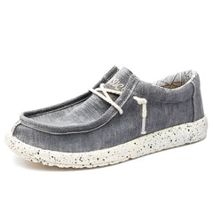 Mocassini uomo in denim, Grigio
