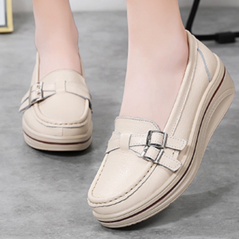 Mocassini casual con suola spessa per donna