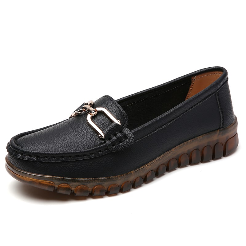 Mocassini casual in vera pelle per donna