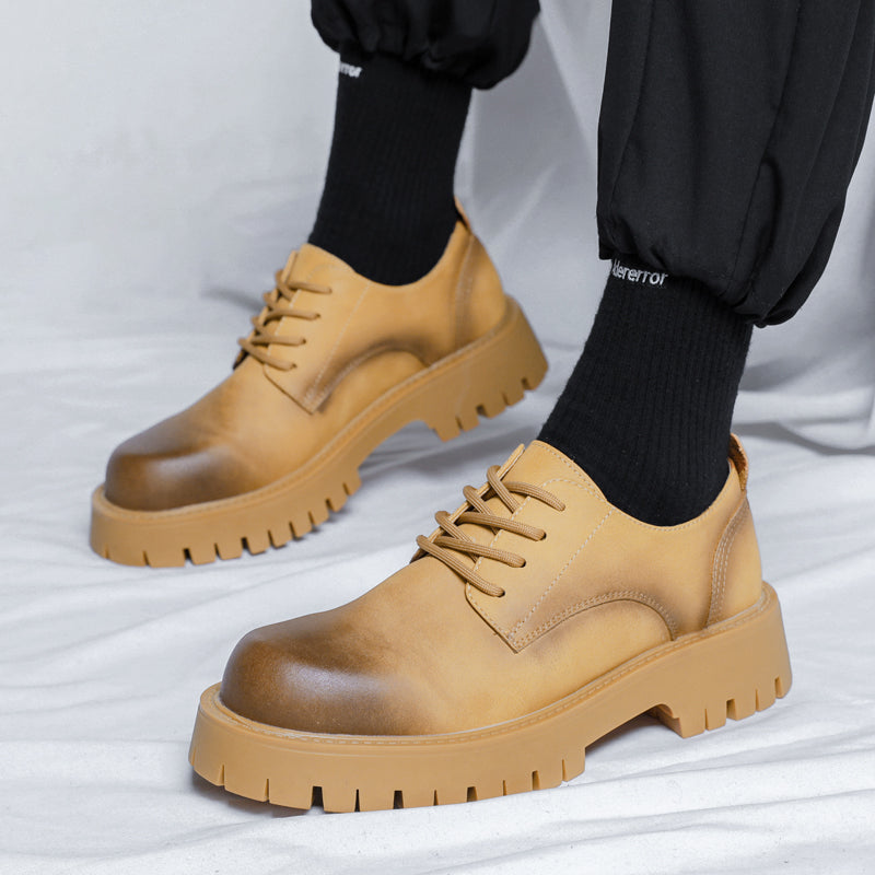 Mocassini casual con plateau in similpelle da uomo