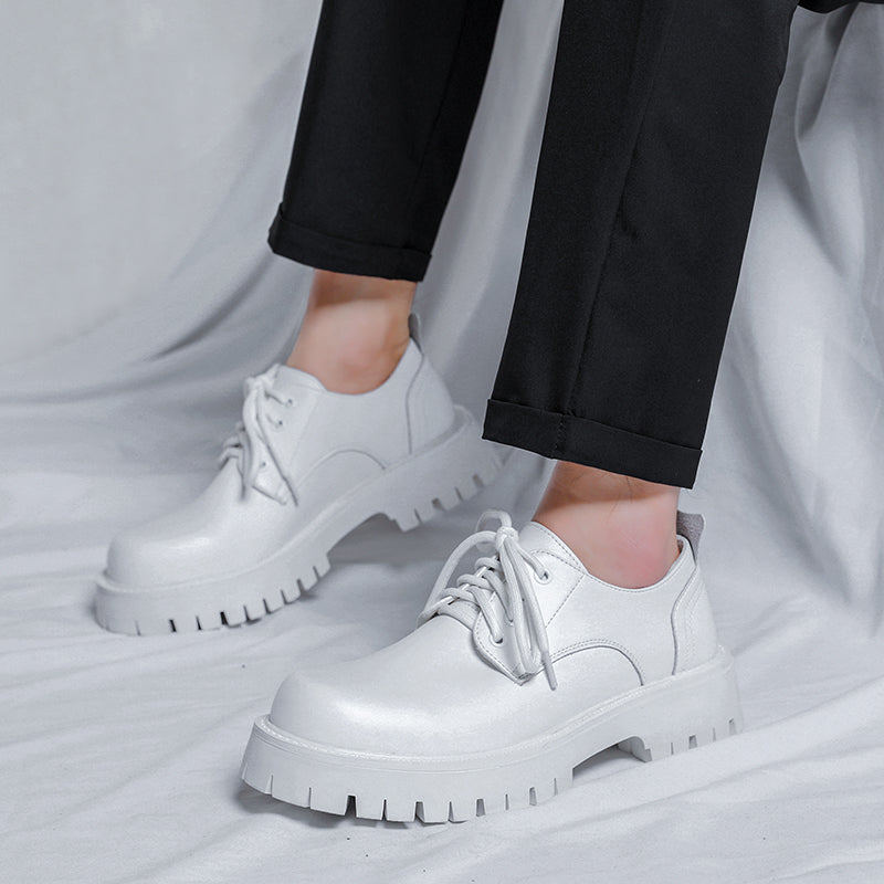 Mocassini casual con plateau in similpelle da uomo
