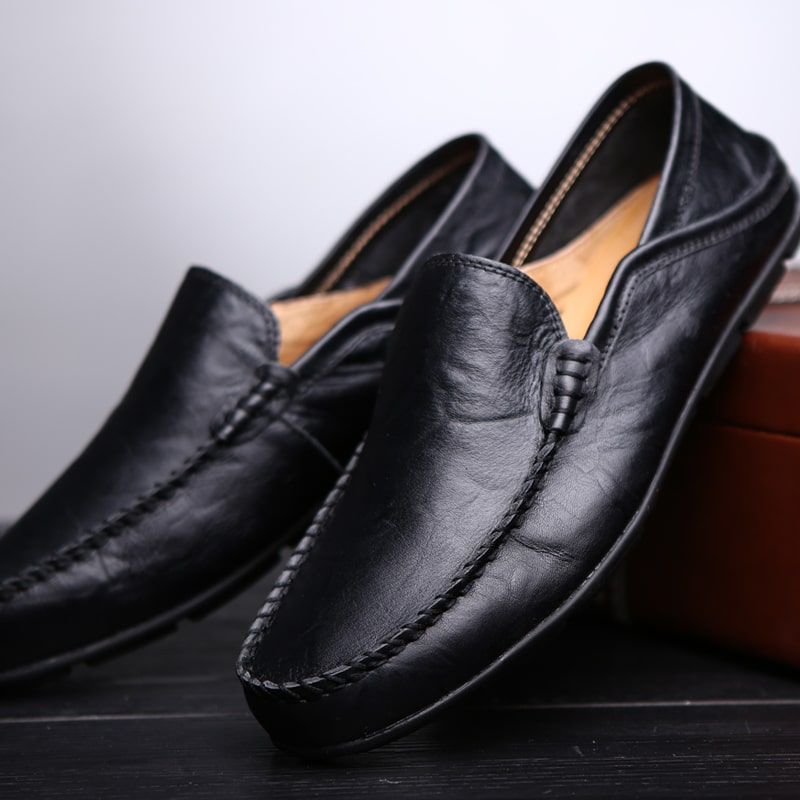 mocassino nero da uomo