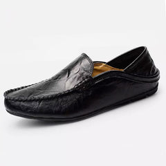 Mocassini casual in pelle sintetica da uomo, Nero
