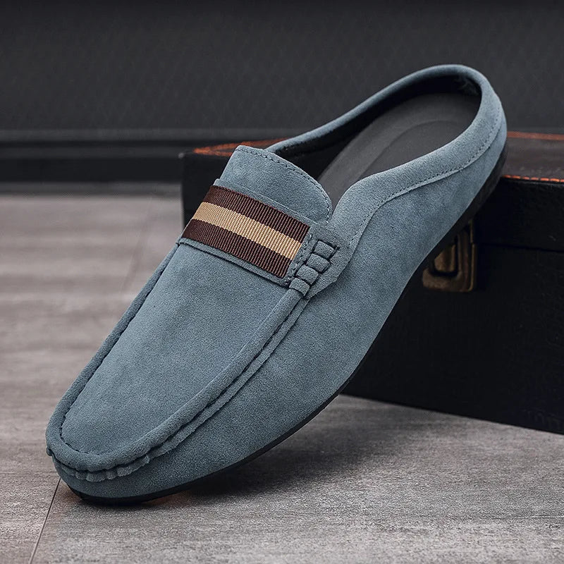 Mocassini ciabatta uomo blu