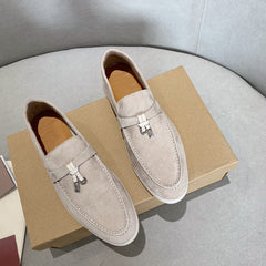 Mocassini con nappine ornati di dettagli eleganti per uomo, Beige