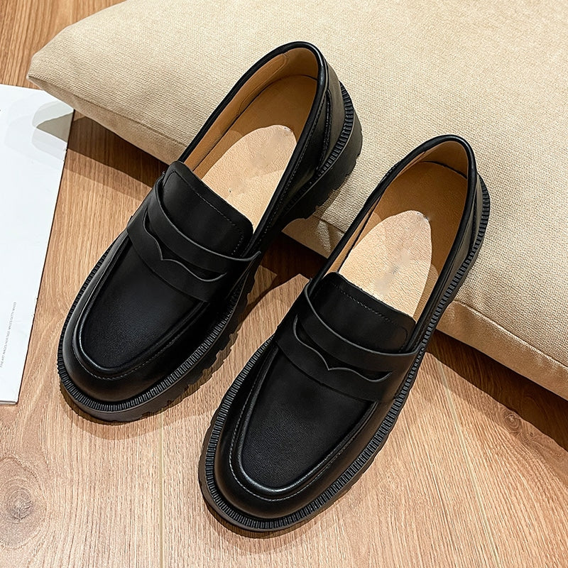 Mocassini in similpelle con platform per donna