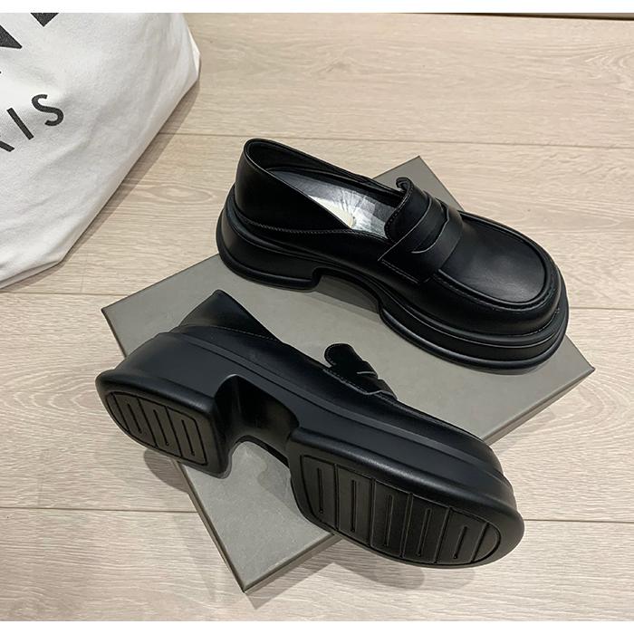 Mocassini con platform in stile college per donna