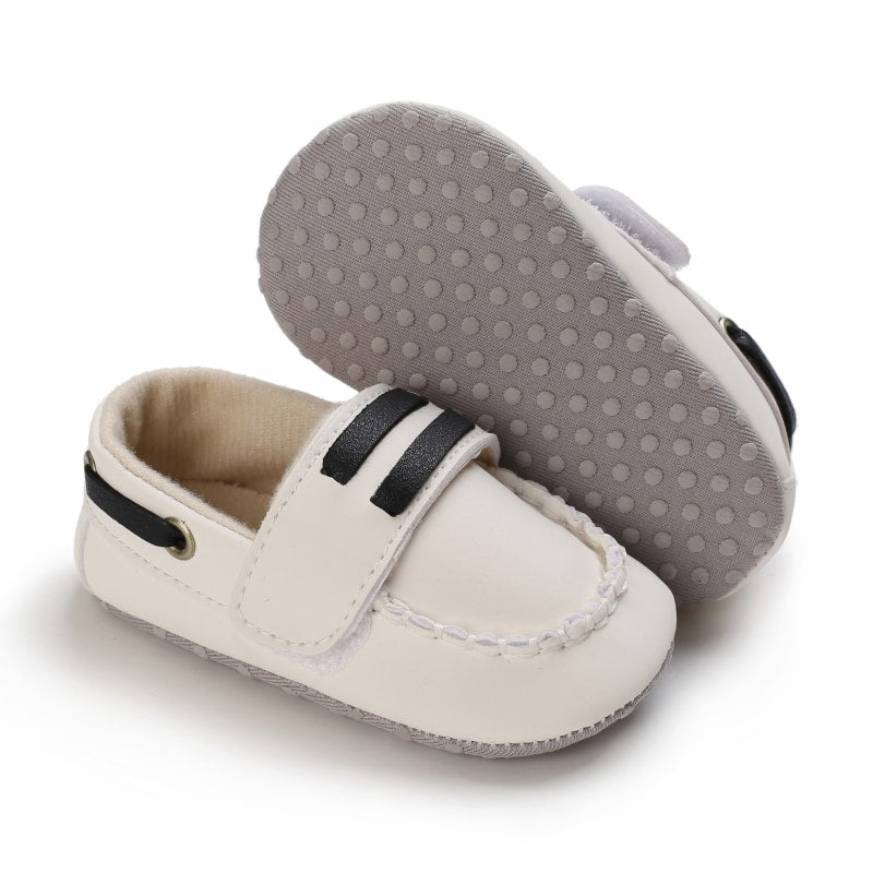 Mocassini barca con chiusura velcro per neonato