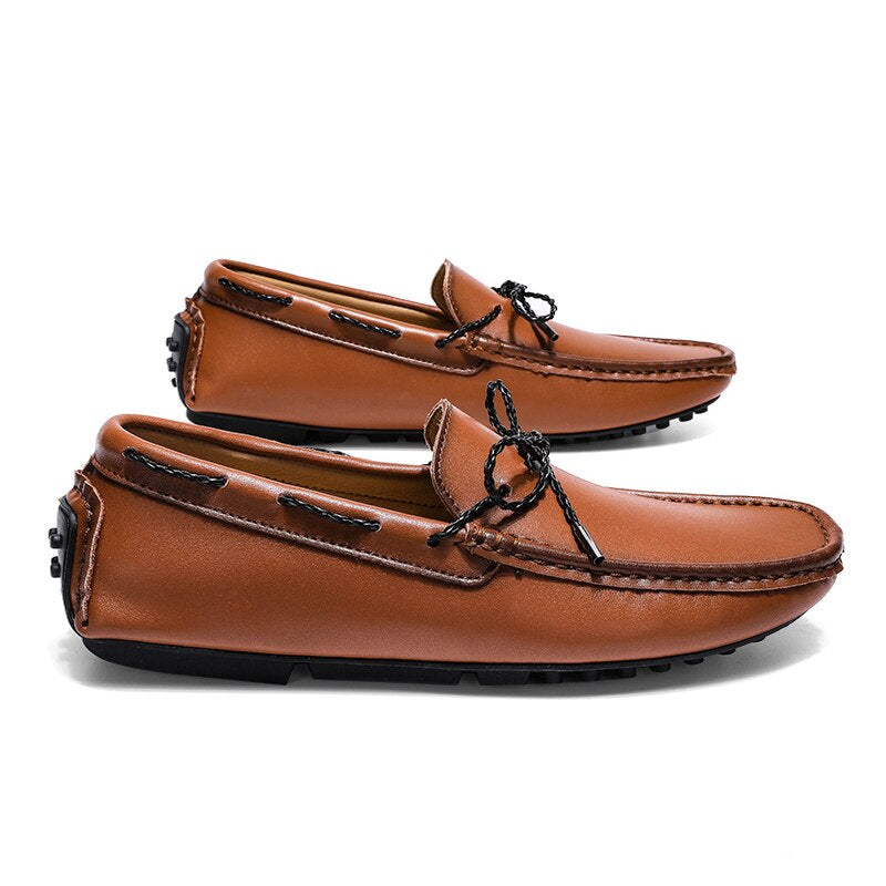 Mocassini barca stile vintage effetto pelle per uomo