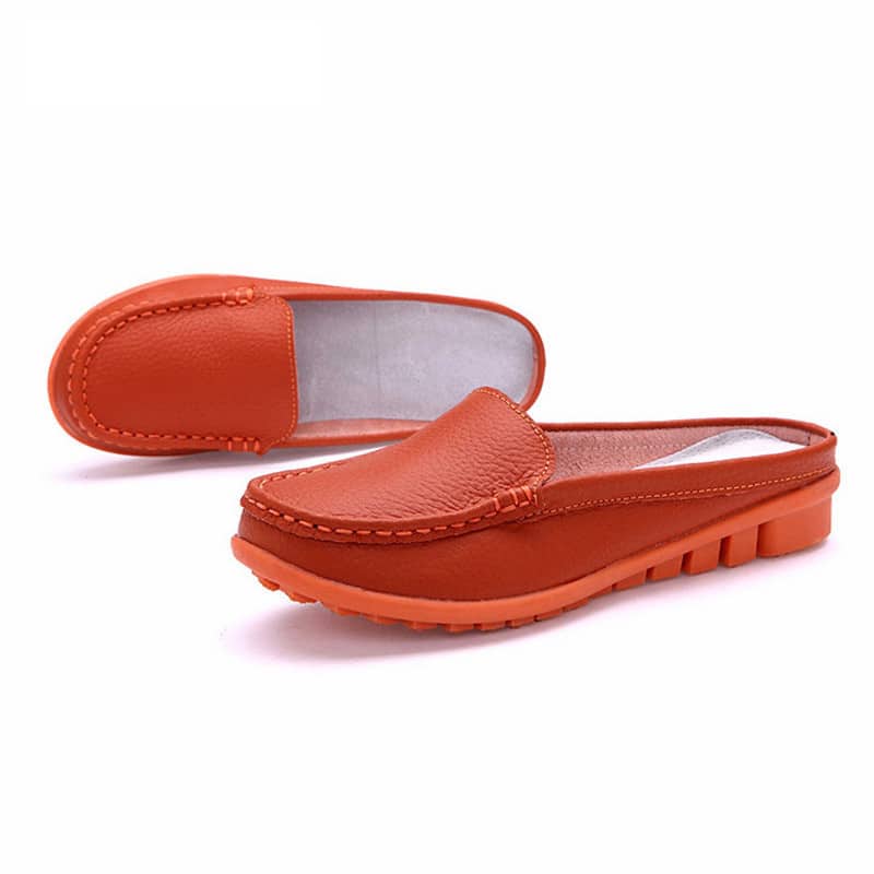 Mules mocassini morbidi in pelle sintetica