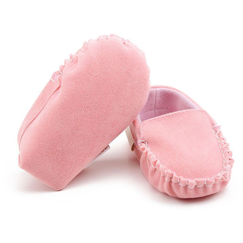 mocassino da bambino in camoscio rosa